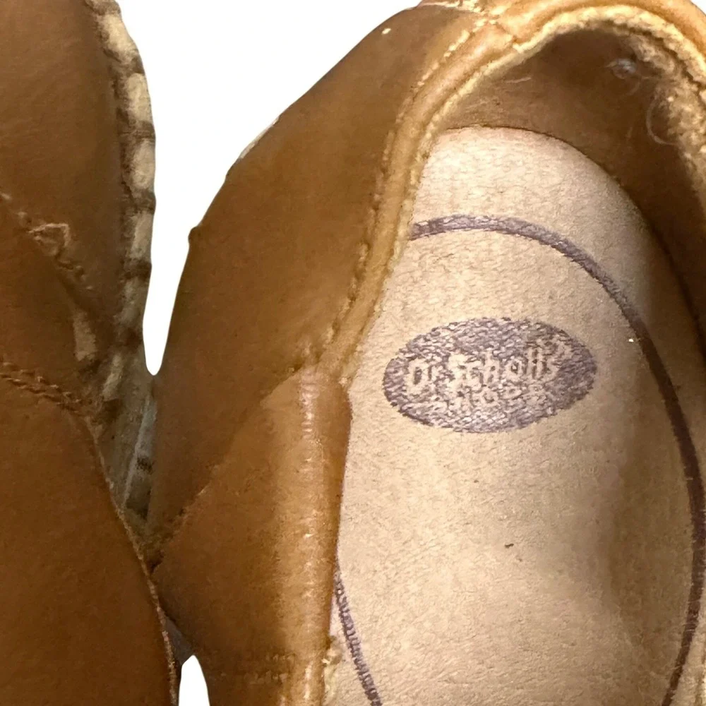 Dr. Scholl's Wedge Sandals Womens 6 Sunray Brown Leopard Espadrille EUC